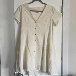 Rollas linen mini dress